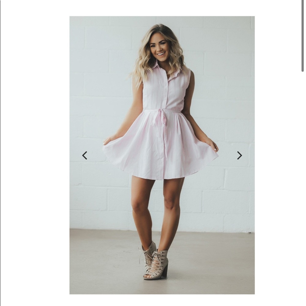 *SOLD*New with tags pink stripe dress